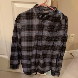 Boys Black and gray flannel shirt